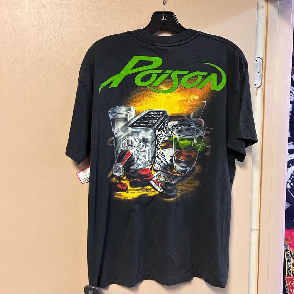 Vintage 1989 poison whiskey T shirt tee jays Size large - Picture 4 of 6